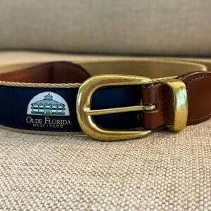 Olde Florida Golf Club Naples - Ribbon Belt YRI Designs Size 36 Preppy Golf